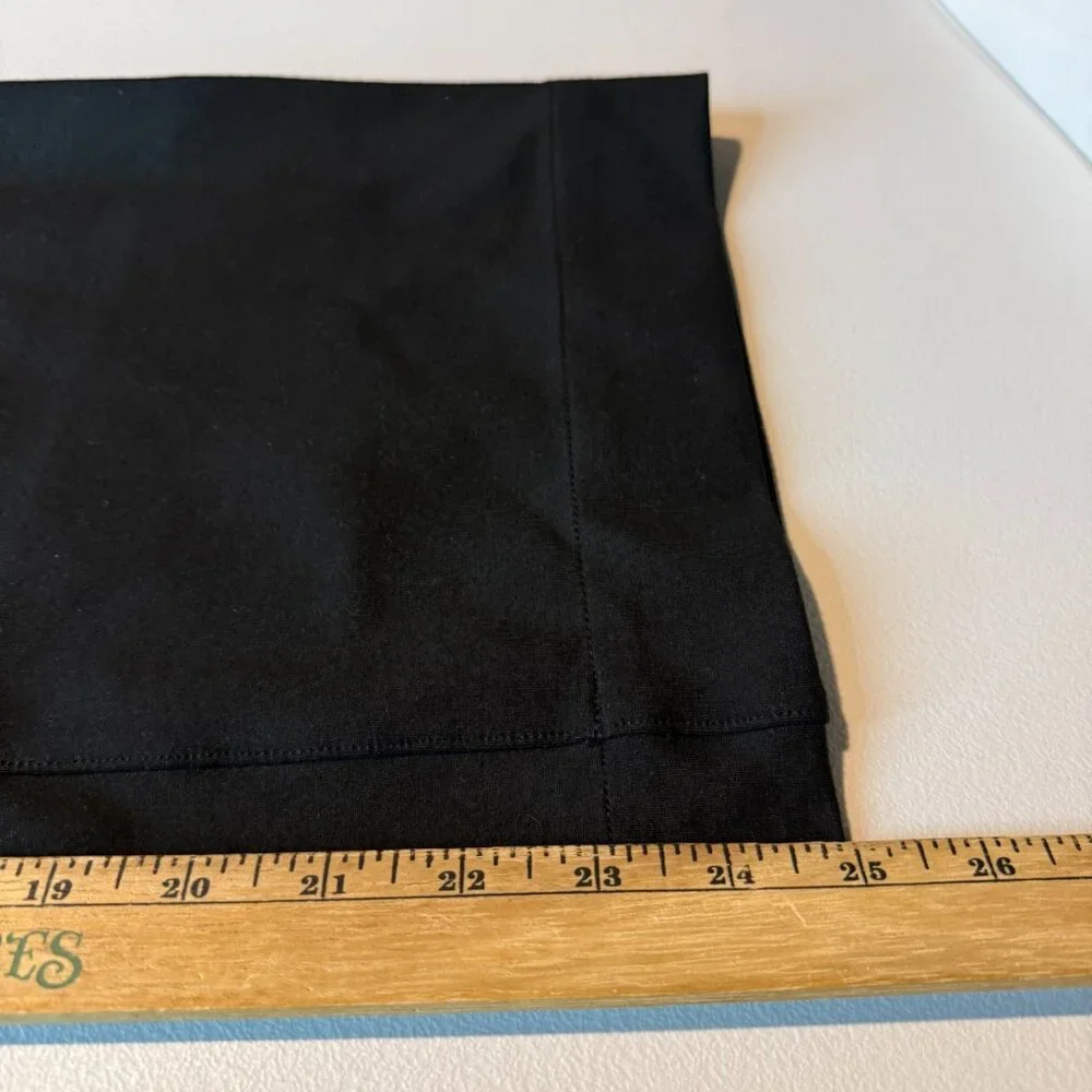 Quince Women 10 Ponte Cropped Wide Leg Pants Black Ultra Stretch Pull On Minimal - Picture 8 of 10